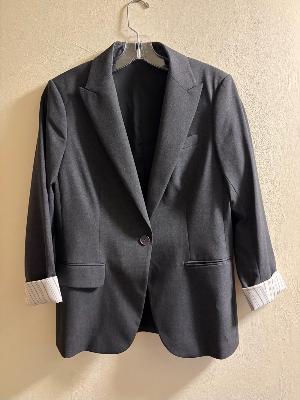 Theory Charcoal Abel Tailor Women's Blazer